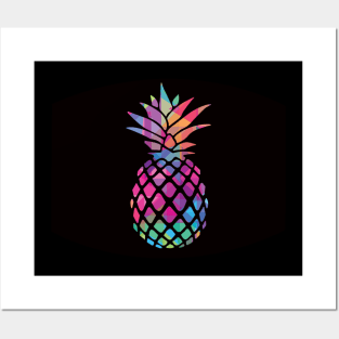 colourful pineapple face mask Posters and Art